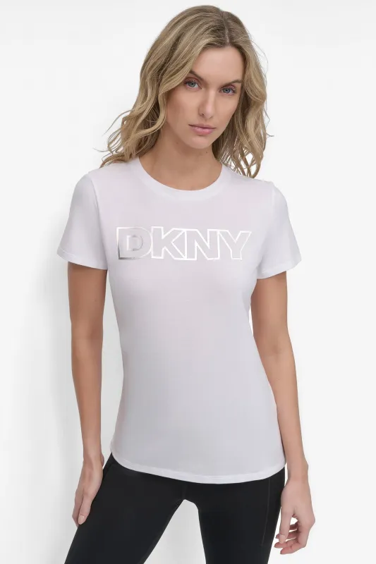 EXPLODED LOGO CREW NECK TEE sold by DKNY