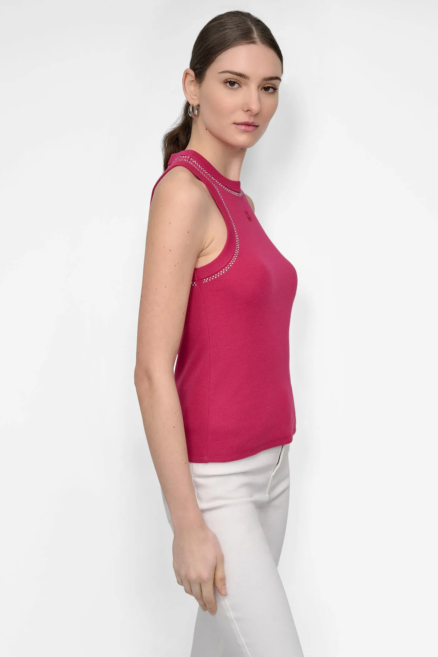 RHINESTONE AT NECK & ARMHOLE TANK sold by DKNY product image thumbnail 3
