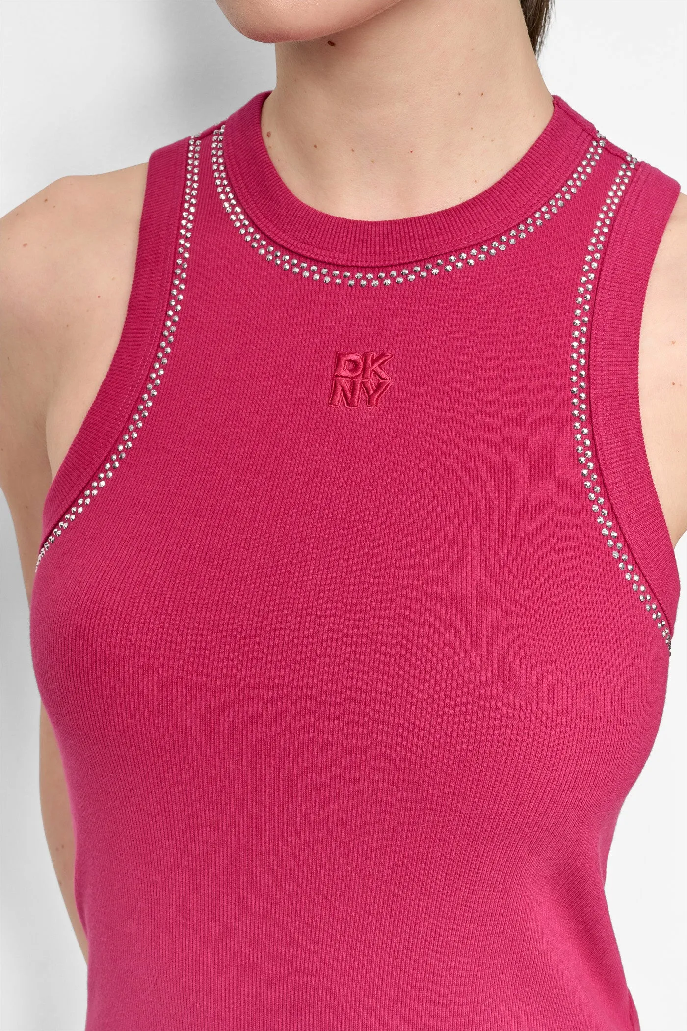 RHINESTONE AT NECK & ARMHOLE TANK sold by DKNY product image thumbnail 4