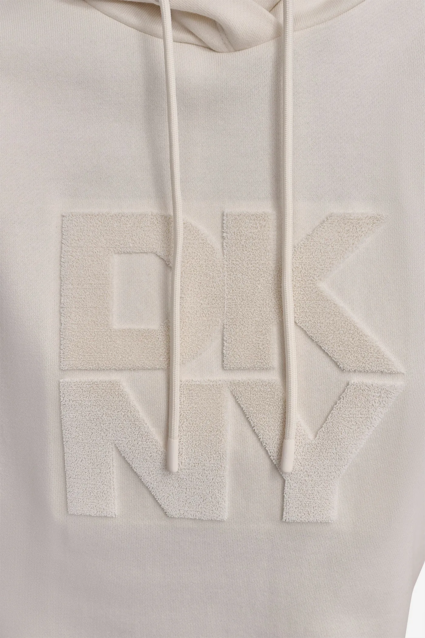 STACKED PLUSH VELVET LOGO HOODED SNEAKER DRESS sold by DKNY product image thumbnail 5