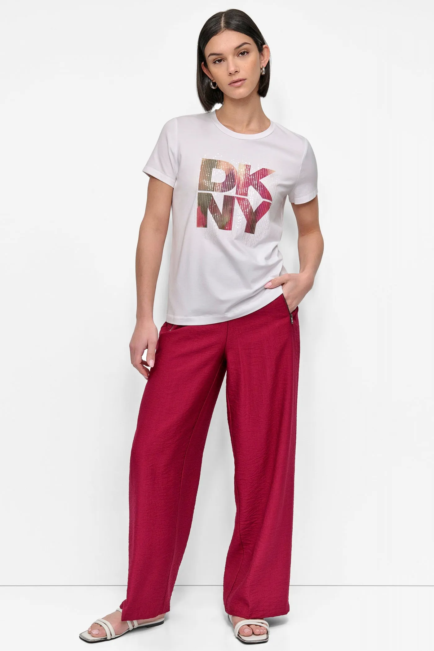 SHORT SLEEVE PRINTED STACK LOGO TEE sold by DKNY product image thumbnail 5