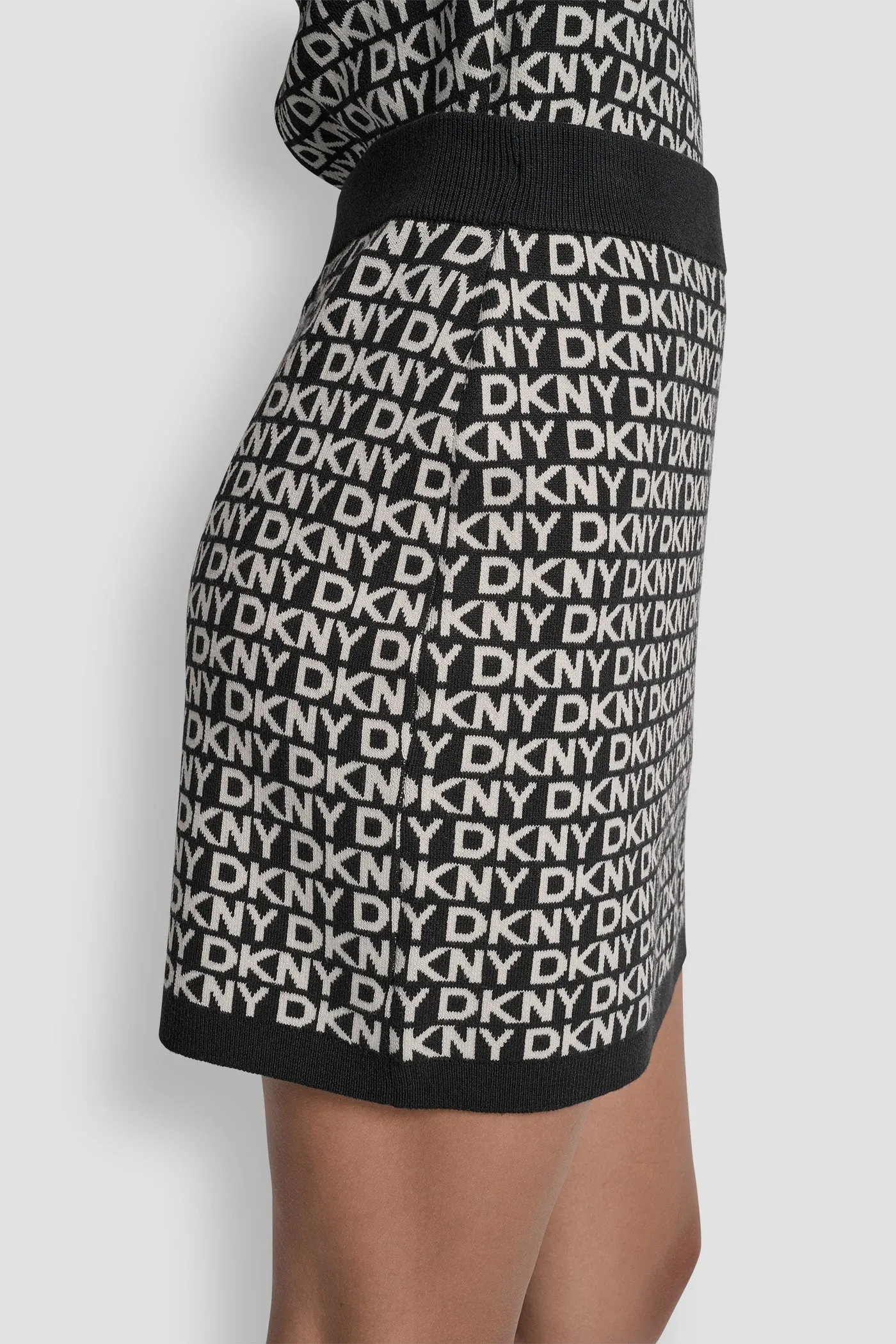 LOGO JACQUARD SHORT SKIRT sold by DKNY product image thumbnail 3