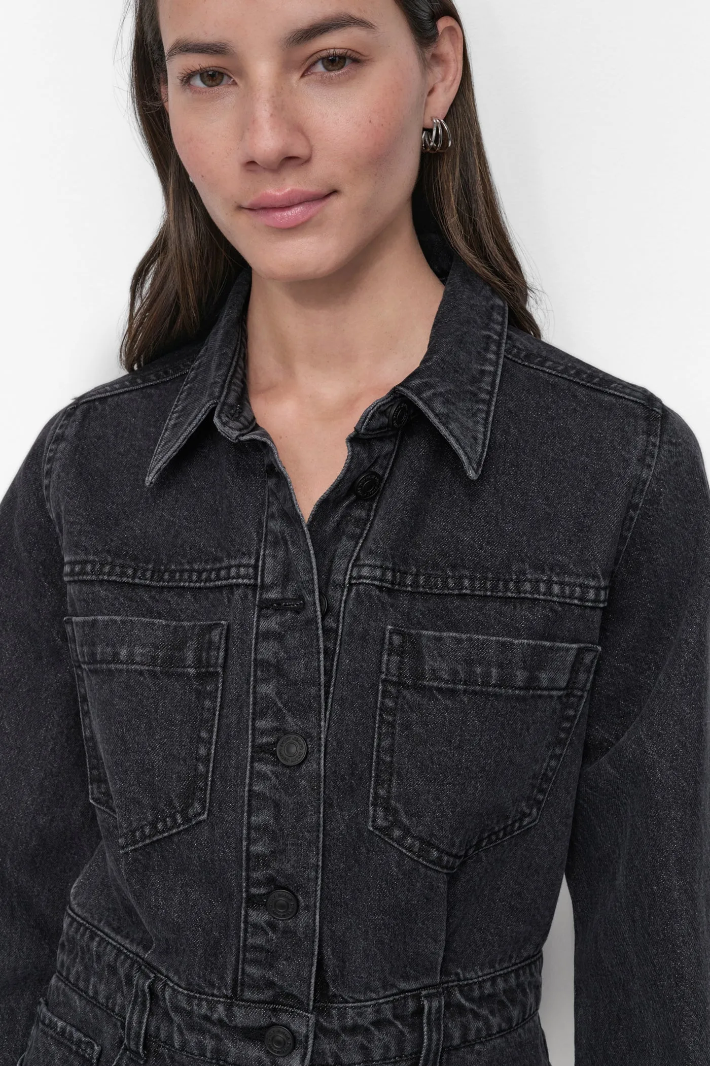 DENIM MINI SHIRT DRESS sold by DKNY product image thumbnail 4