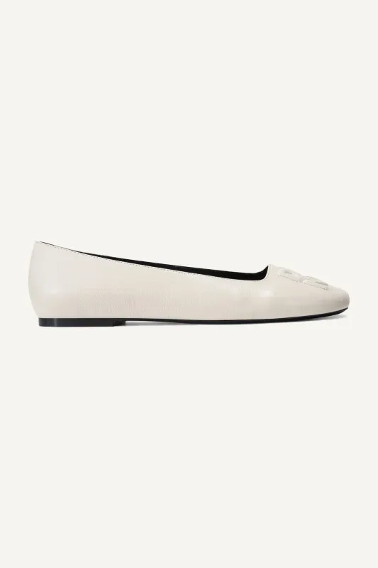 DARIANNE LOGO-EMBOSSED BALLET FLAT sold by DKNY