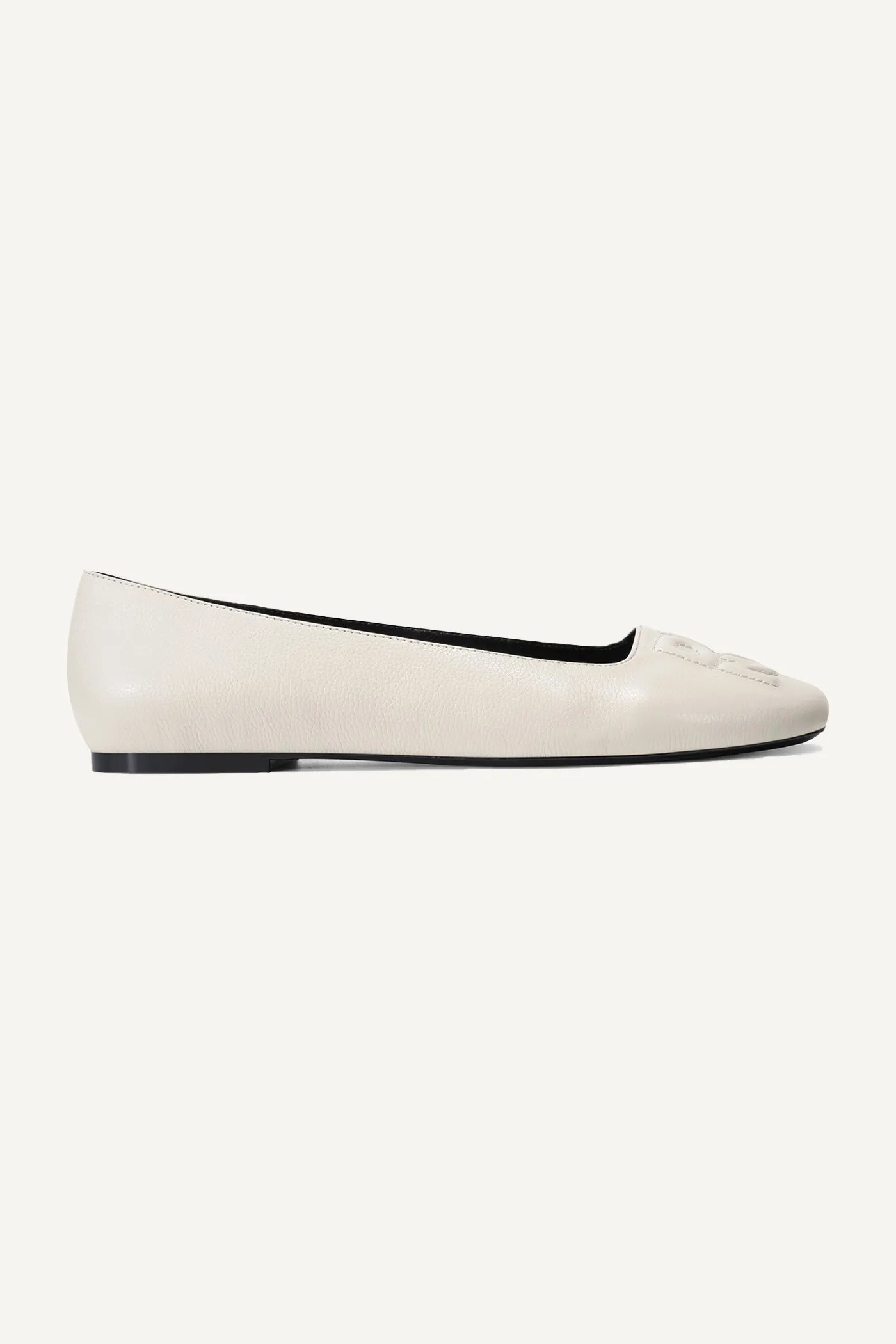 DARIANNE LOGO-EMBOSSED BALLET FLAT sold by DKNY