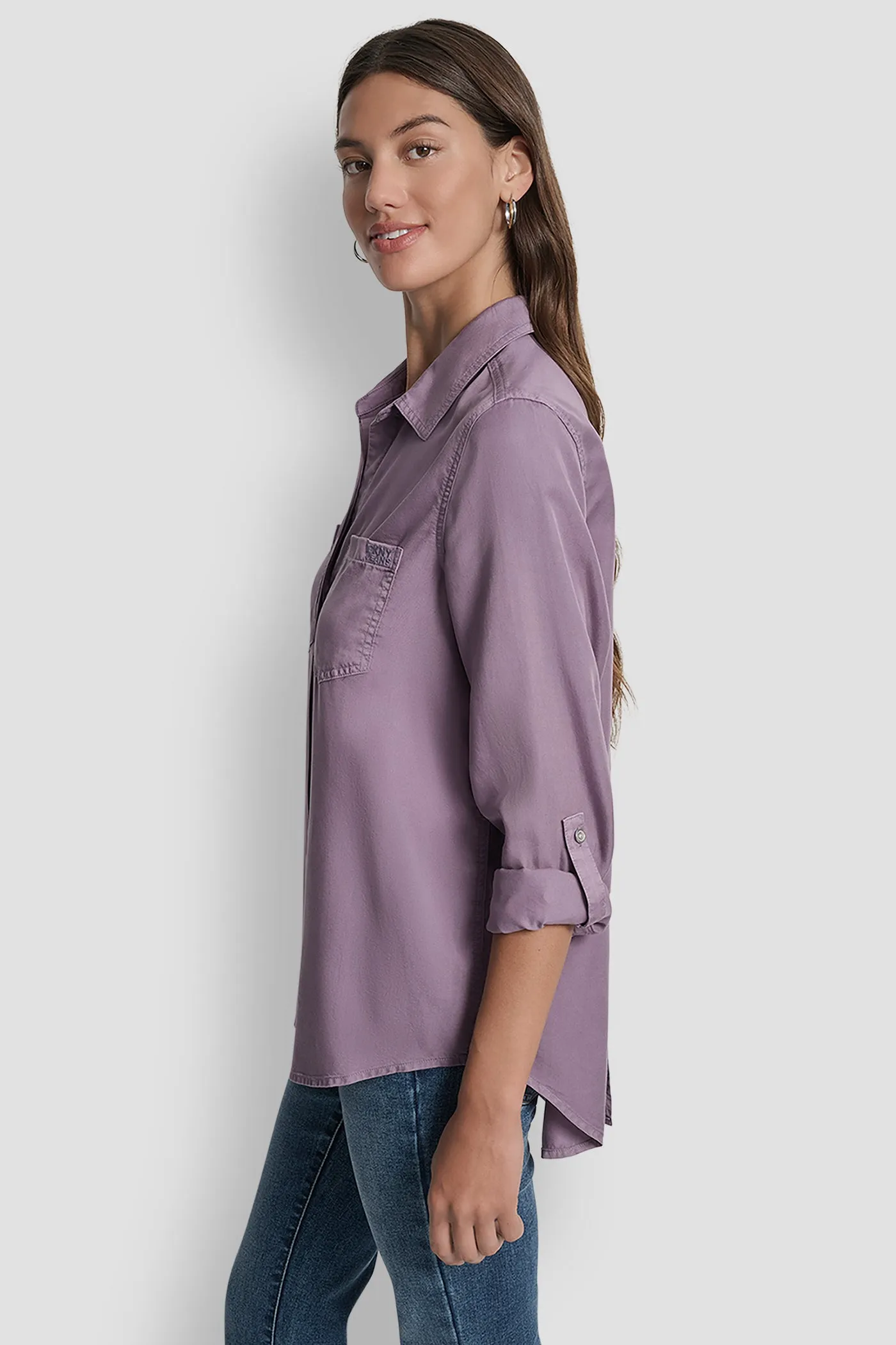 SPLIT BACK BUTTON FRONT WITH ROLL TAB sold by DKNY product image thumbnail 3