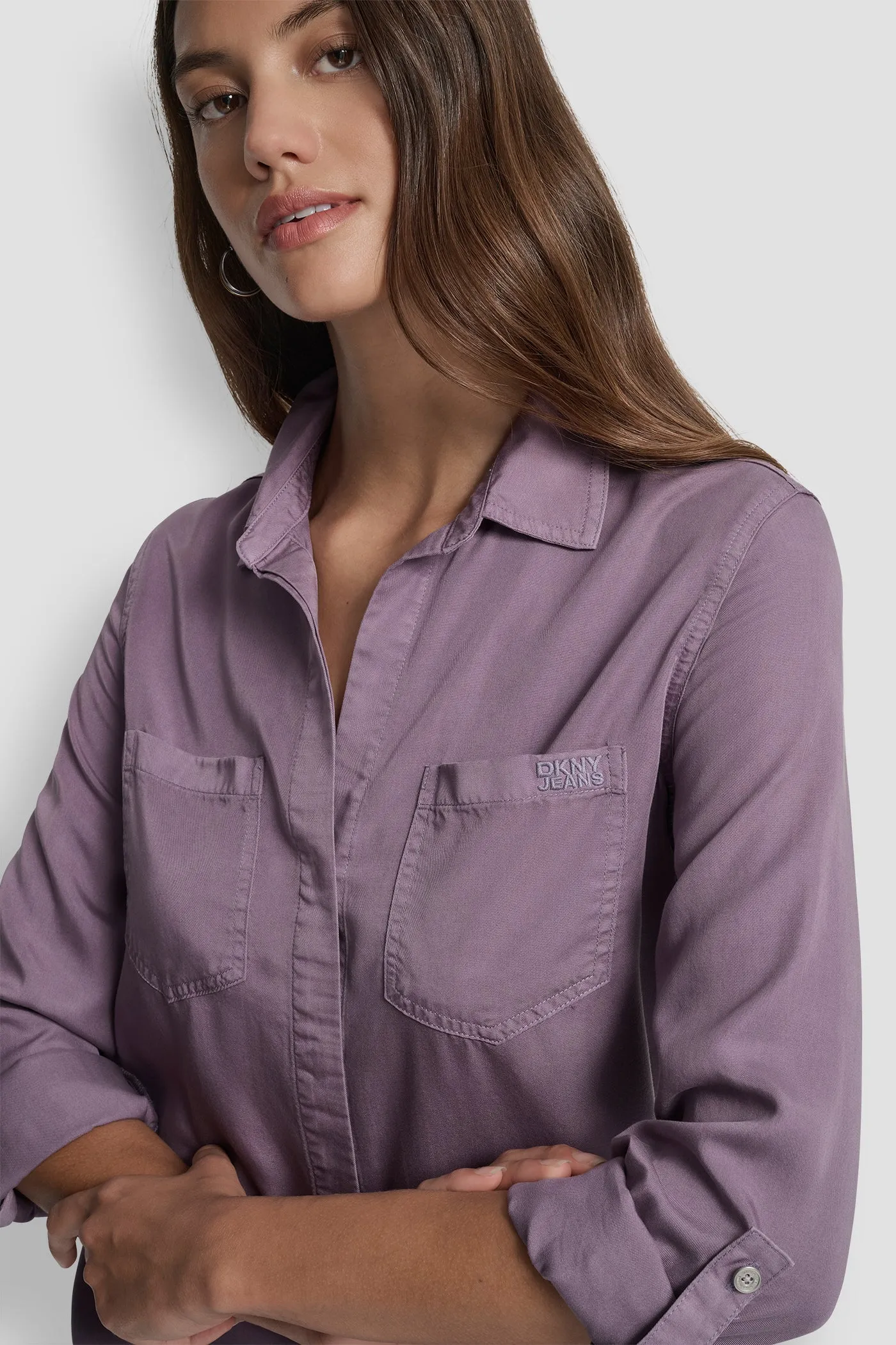 SPLIT BACK BUTTON FRONT WITH ROLL TAB sold by DKNY product image thumbnail 4
