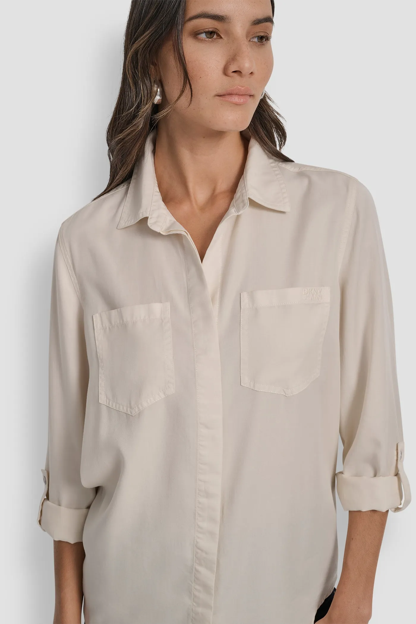 SPLIT BACK BUTTON FRONT WITH ROLL TAB sold by DKNY product image thumbnail 4