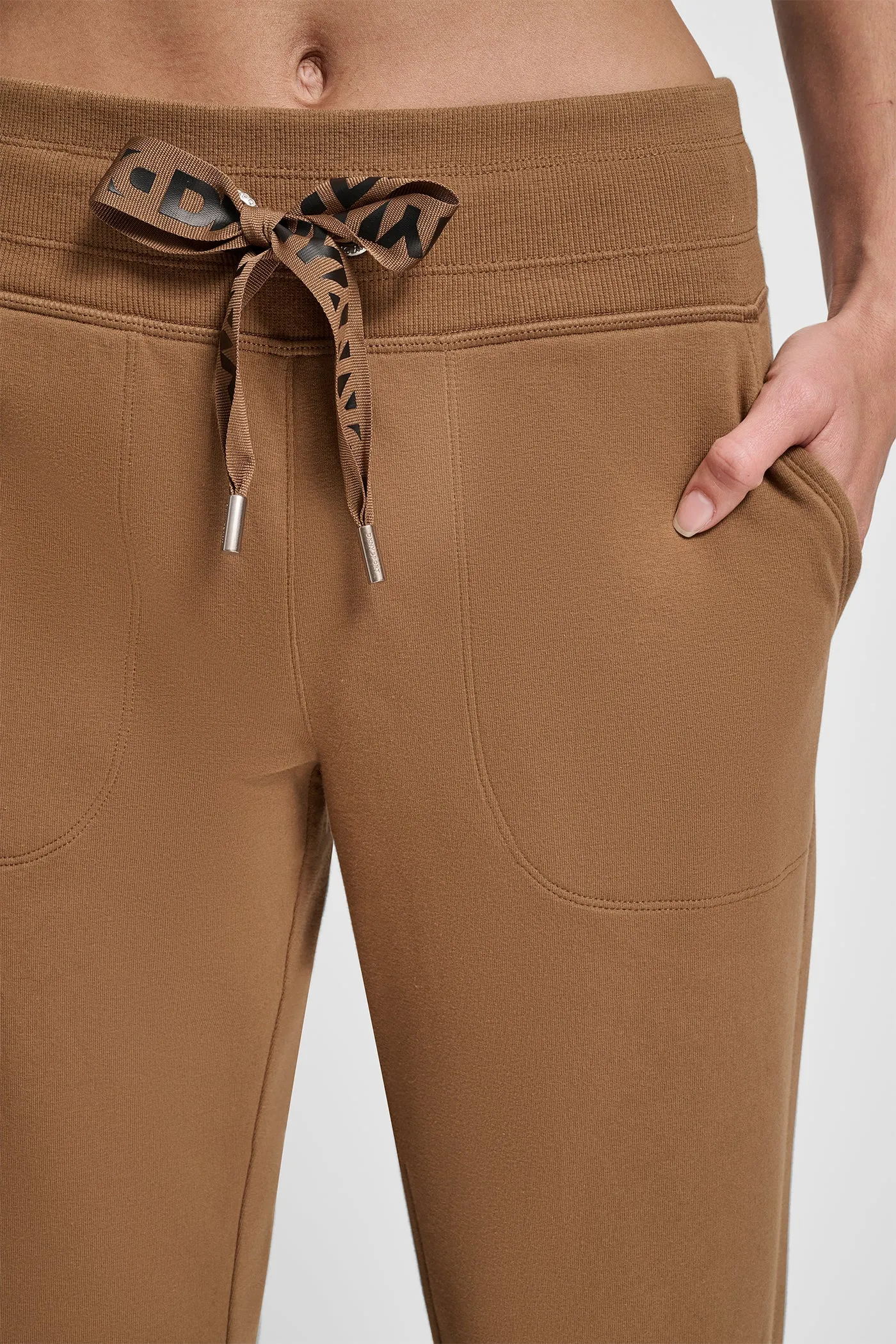 HIGH-RISE TWO-TONE LOGO DRAWSTRING JOGGER sold by DKNY product image thumbnail 4