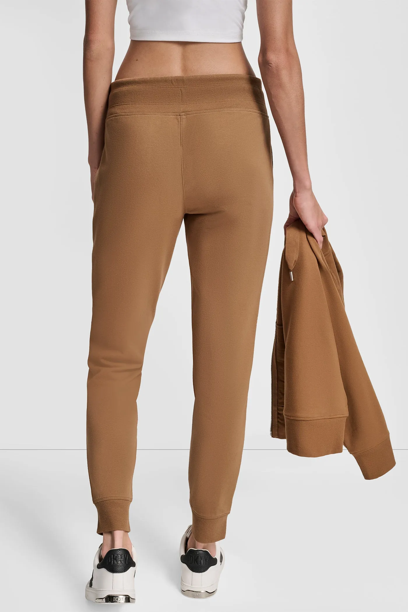 HIGH-RISE TWO-TONE LOGO DRAWSTRING JOGGER sold by DKNY product image thumbnail 2