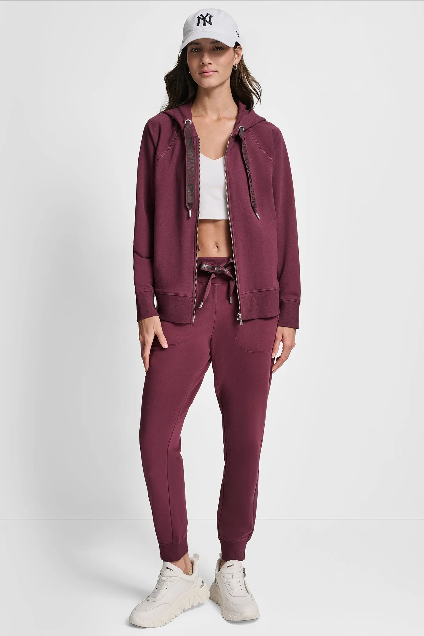 HIGH RISE TWO TONE LOGO DRAWSTRING JOGGER sold by DKNY product image thumbnail 5