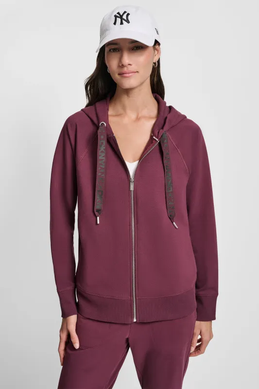 TWO-TONE LOGO DRAWSTRING HOODIE sold by DKNY