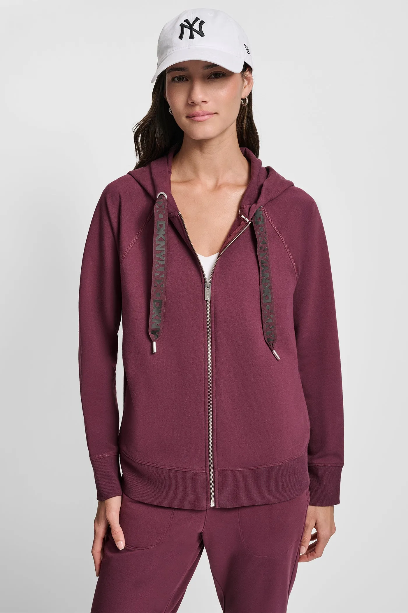 TWO-TONE LOGO DRAWSTRING HOODIE sold by DKNY
