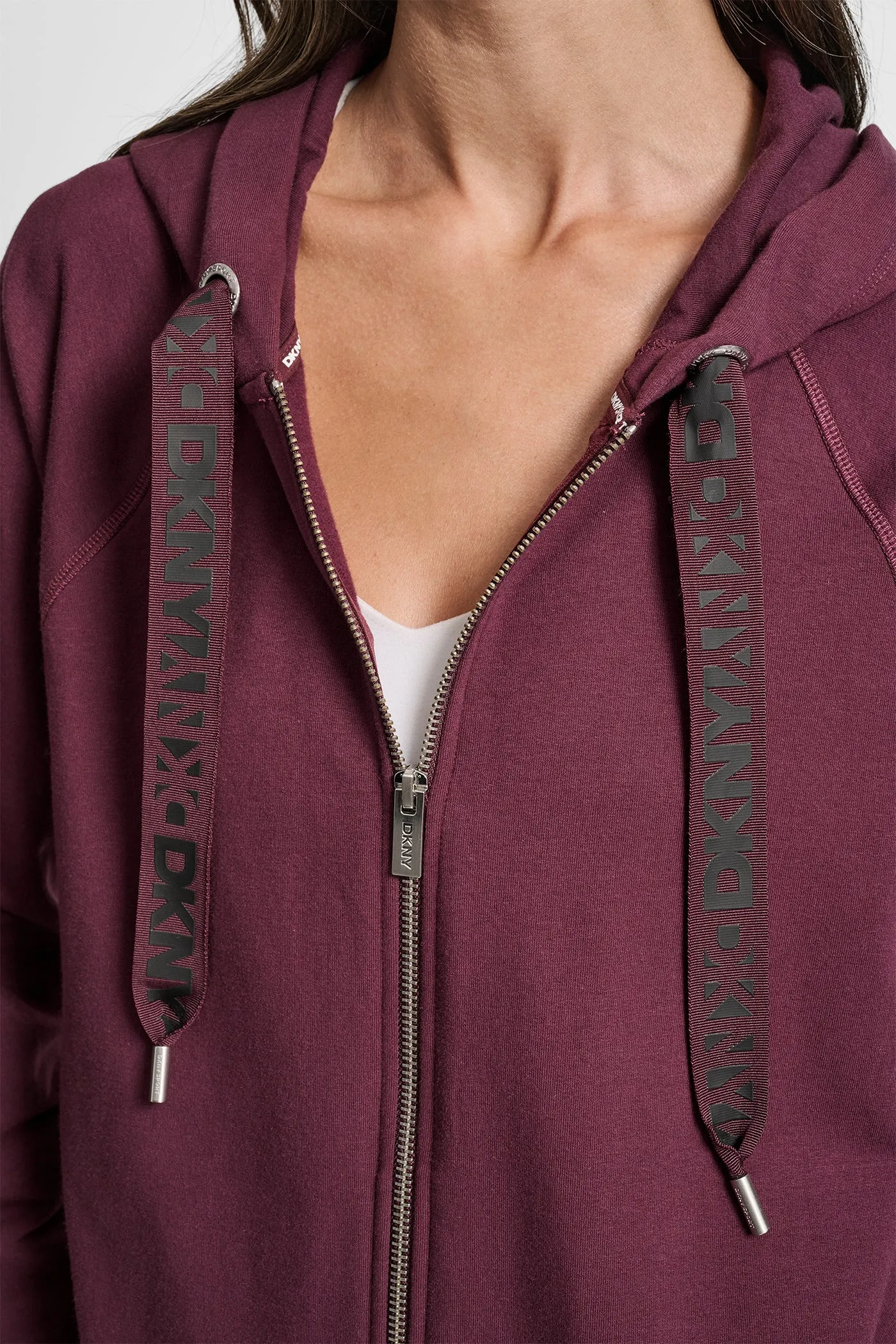 TWO-TONE LOGO DRAWSTRING HOODIE sold by DKNY product image thumbnail 4
