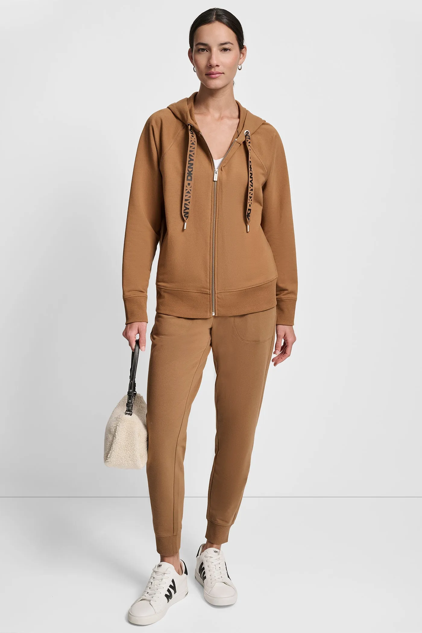 TWO-TONE LOGO DRAWSTRING HOODIE sold by DKNY product image thumbnail 5