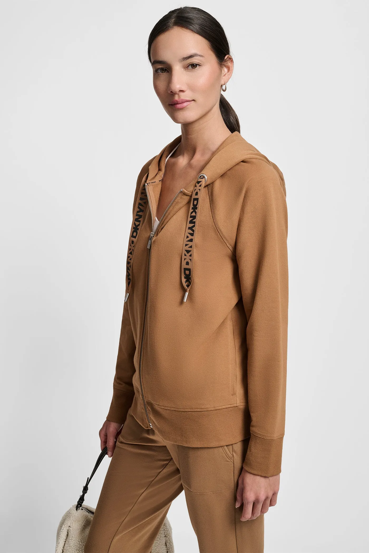 TWO-TONE LOGO DRAWSTRING HOODIE sold by DKNY product image thumbnail 3