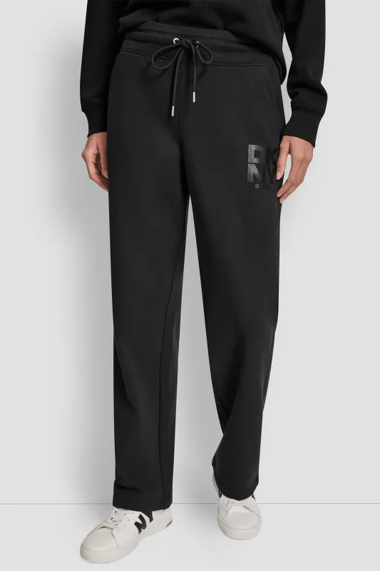 HIGH-RISE LOGO SLIM TRACK PANT sold by DKNY