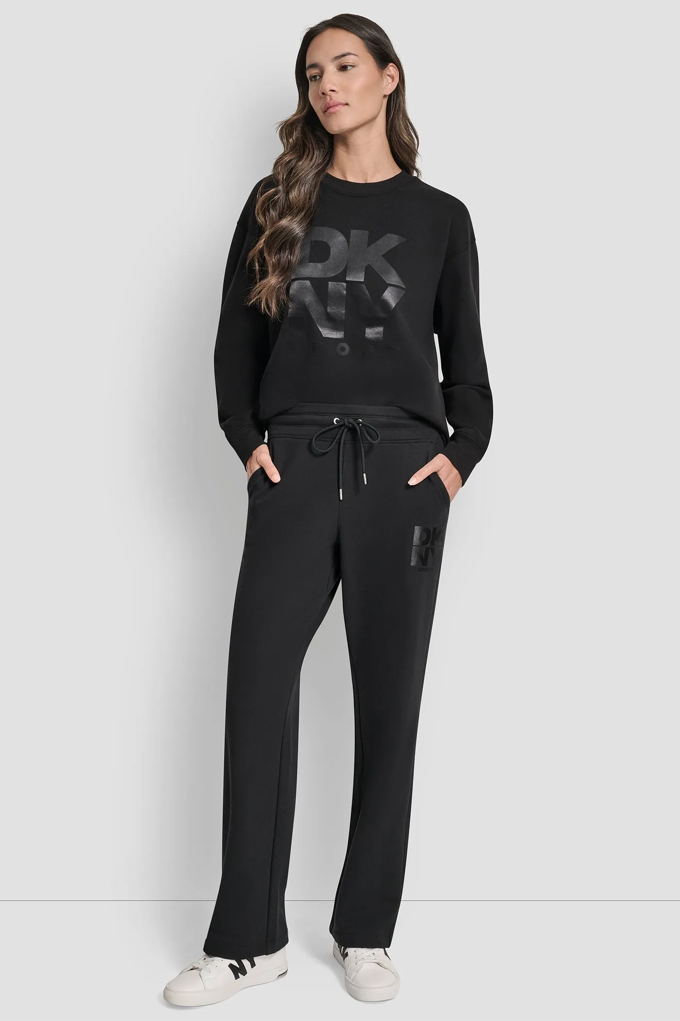 HIGH-RISE LOGO SLIM TRACK PANT sold by DKNY product image thumbnail 5