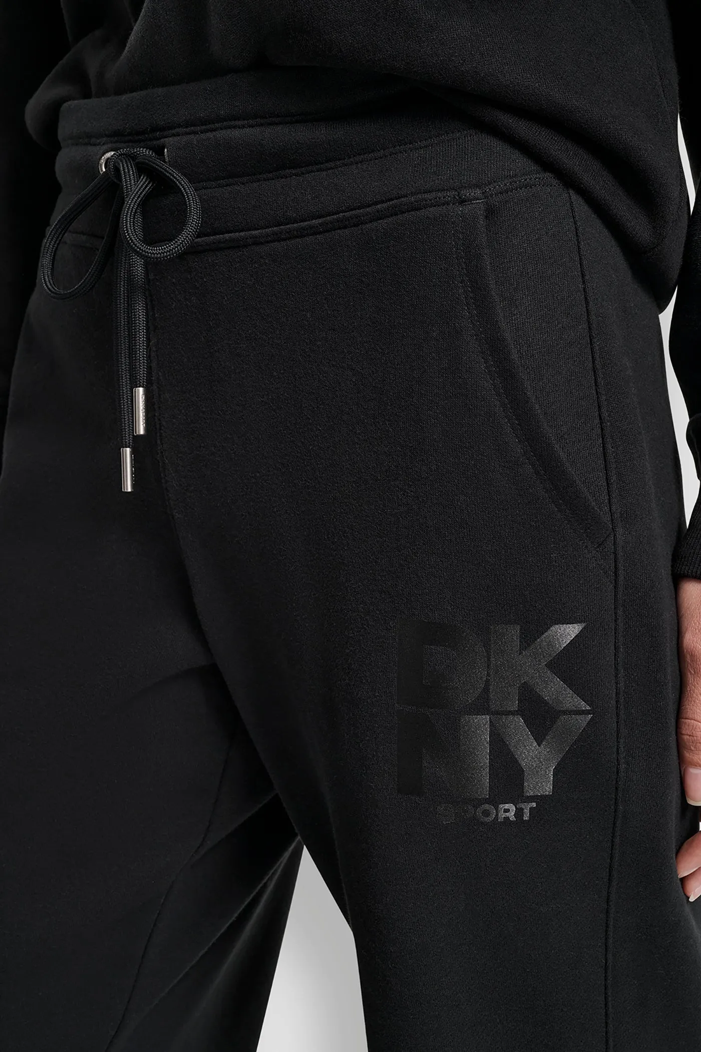 HIGH-RISE LOGO SLIM TRACK PANT sold by DKNY product image thumbnail 4