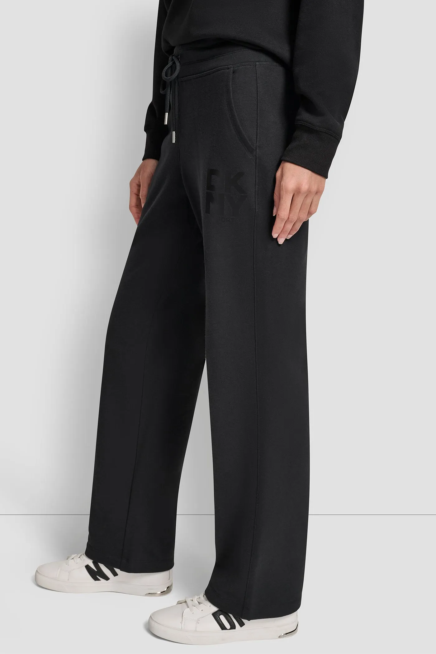 HIGH-RISE LOGO SLIM TRACK PANT sold by DKNY product image thumbnail 3
