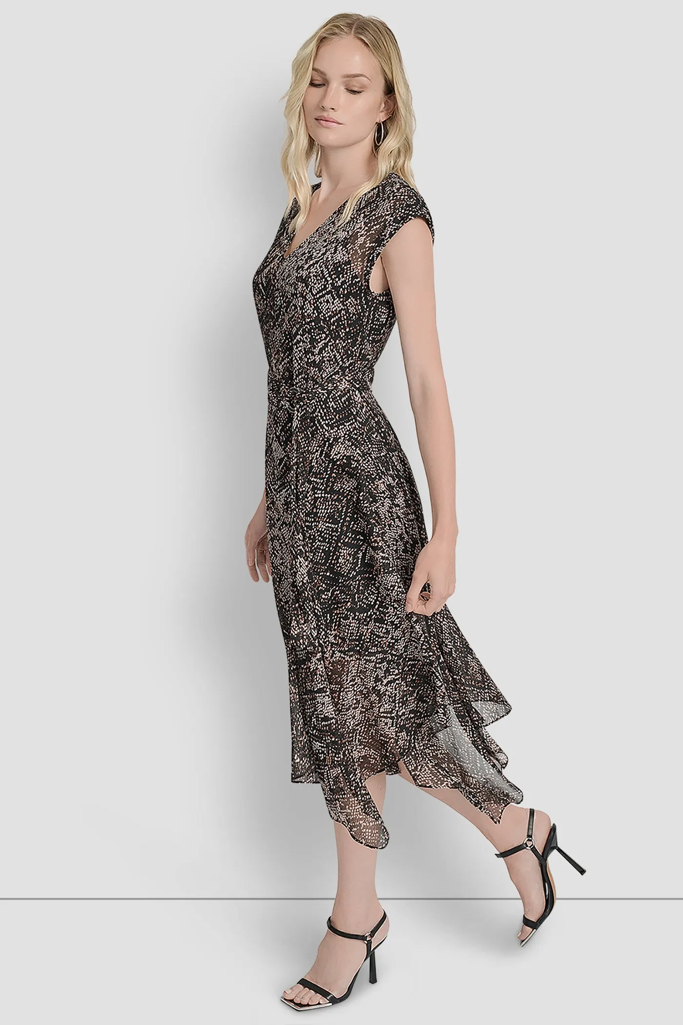 SLEEVLESS V-NECK MIDI sold by DKNY product image thumbnail 3