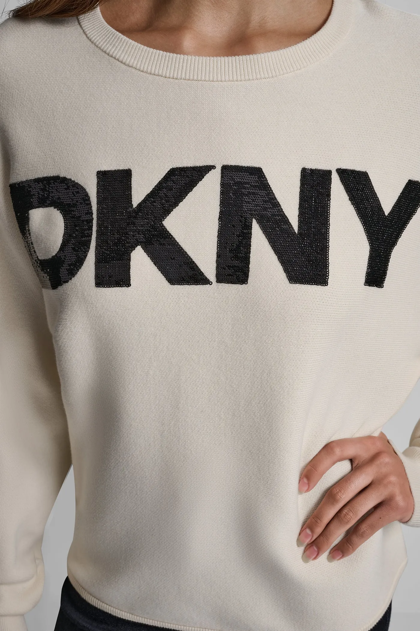 SEQUIN LOGO SWEATER sold by DKNY product image thumbnail 4