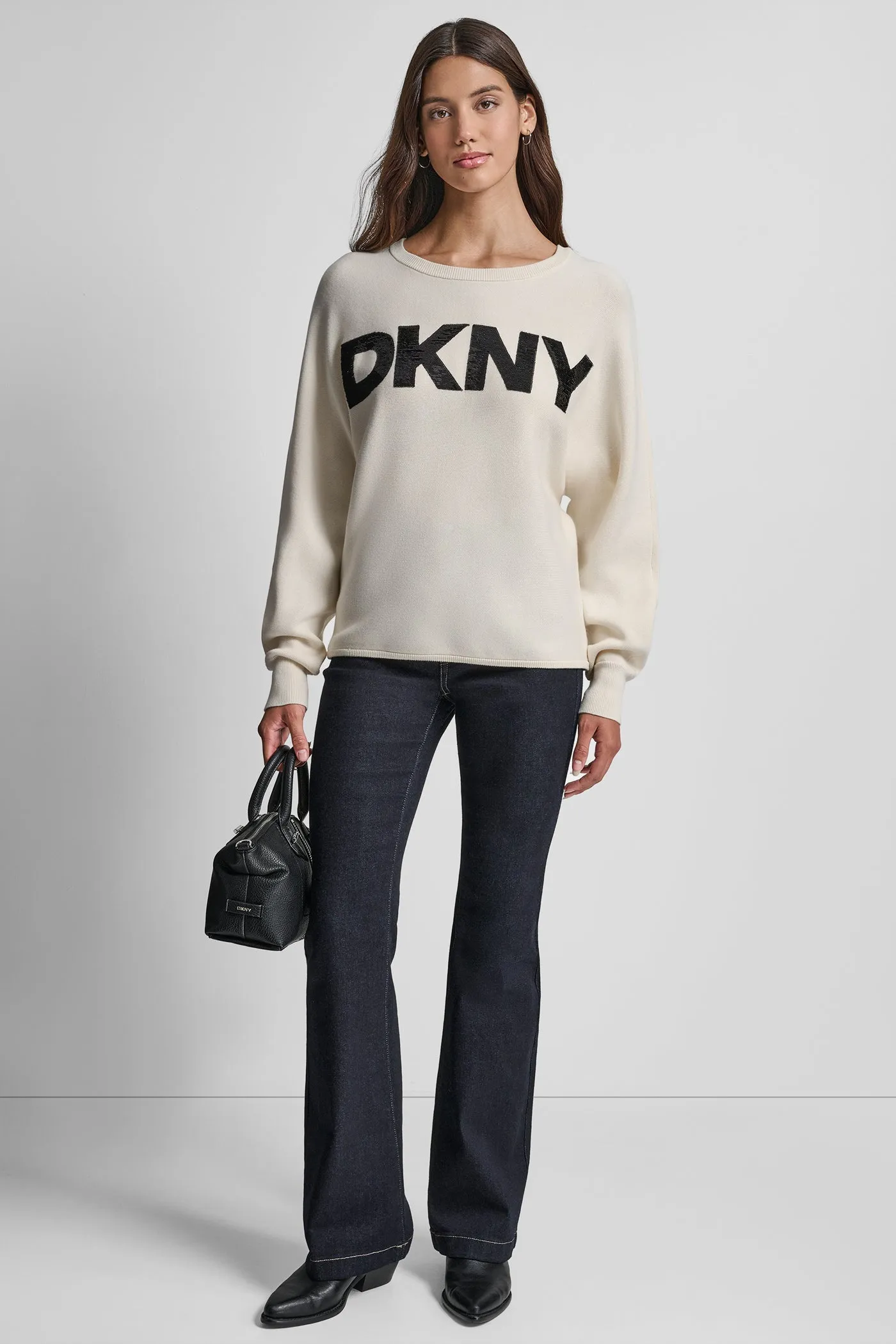 SEQUIN LOGO SWEATER sold by DKNY product image thumbnail 5