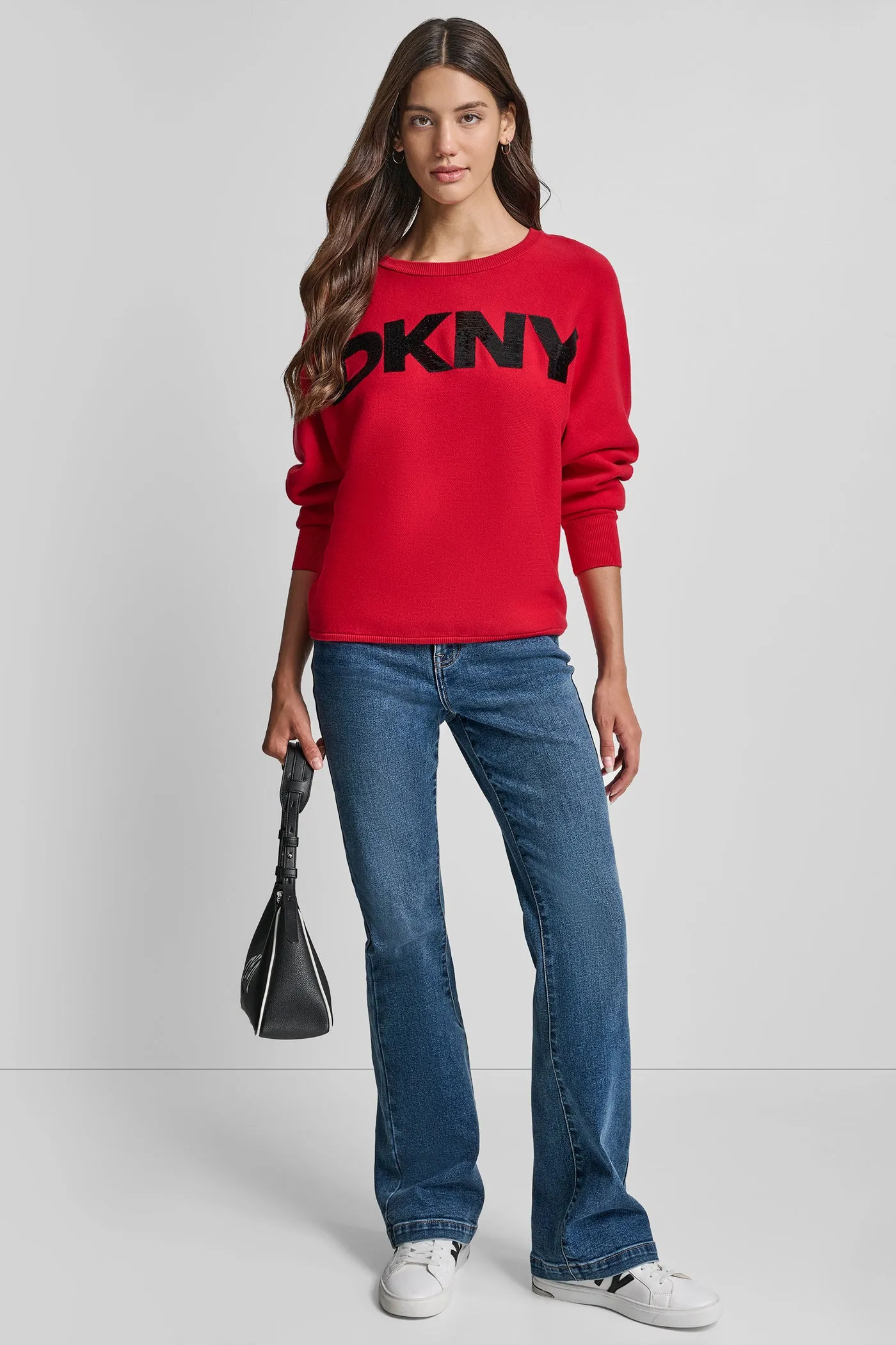 SEQUIN LOGO SWEATER sold by DKNY product image thumbnail 5