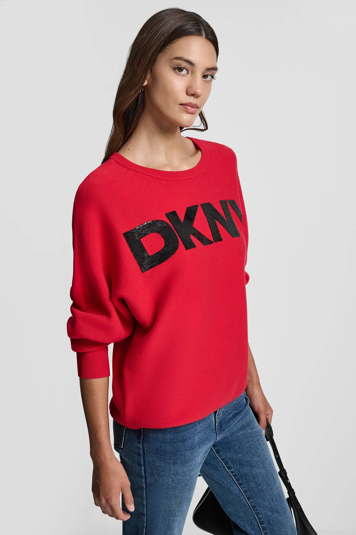 SEQUIN LOGO SWEATER sold by DKNY product image thumbnail 3