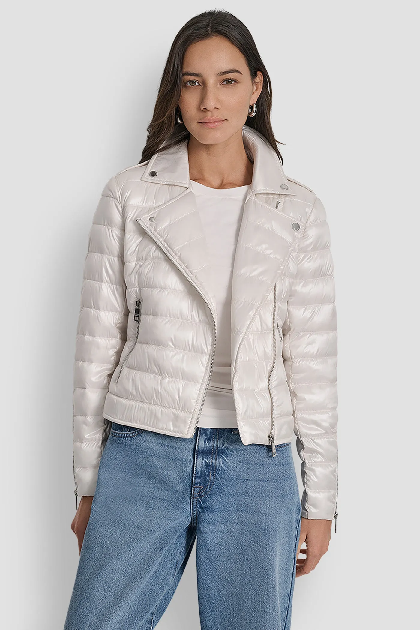 MOTO-STYLE PUFFER JACKET sold by DKNY product image thumbnail 4