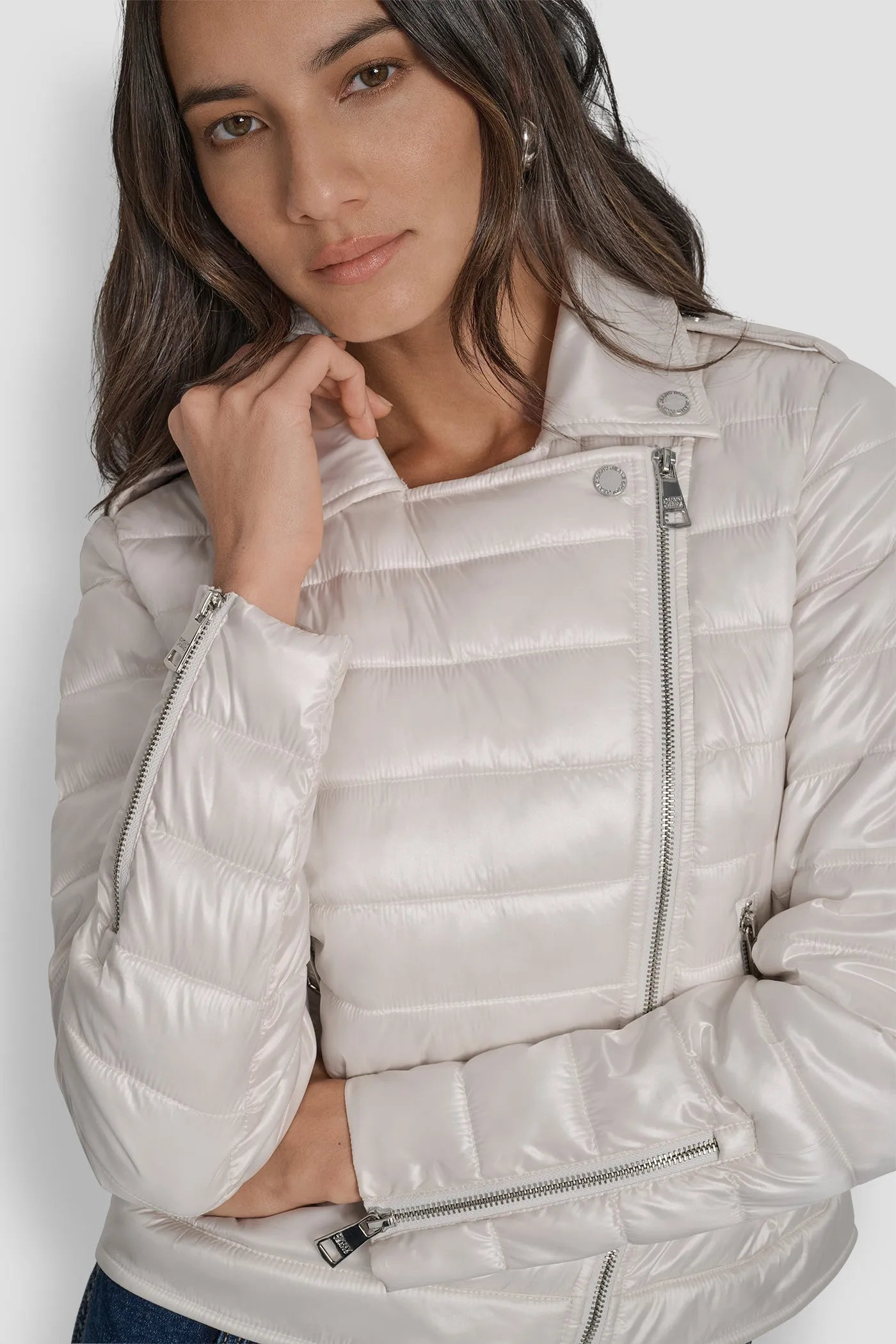 MOTO-STYLE PUFFER JACKET sold by DKNY product image thumbnail 5