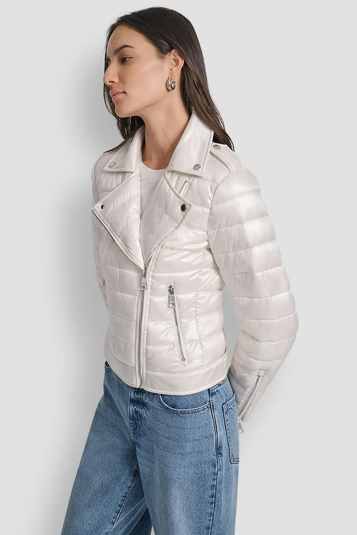 MOTO-STYLE PUFFER JACKET sold by DKNY product image thumbnail 3