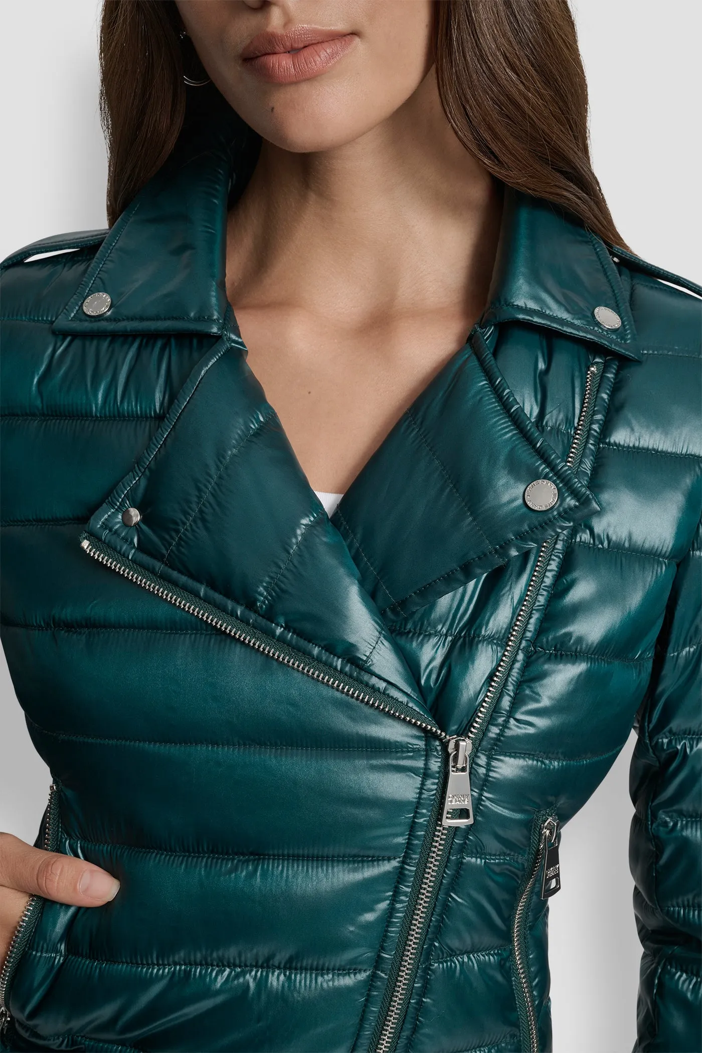 MOTO-STYLE PUFFER JACKET sold by DKNY product image thumbnail 5