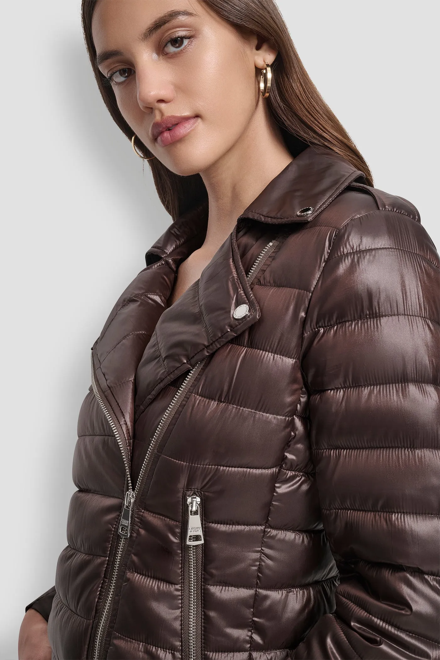 MOTO-STYLE PUFFER JACKET sold by DKNY product image thumbnail 4