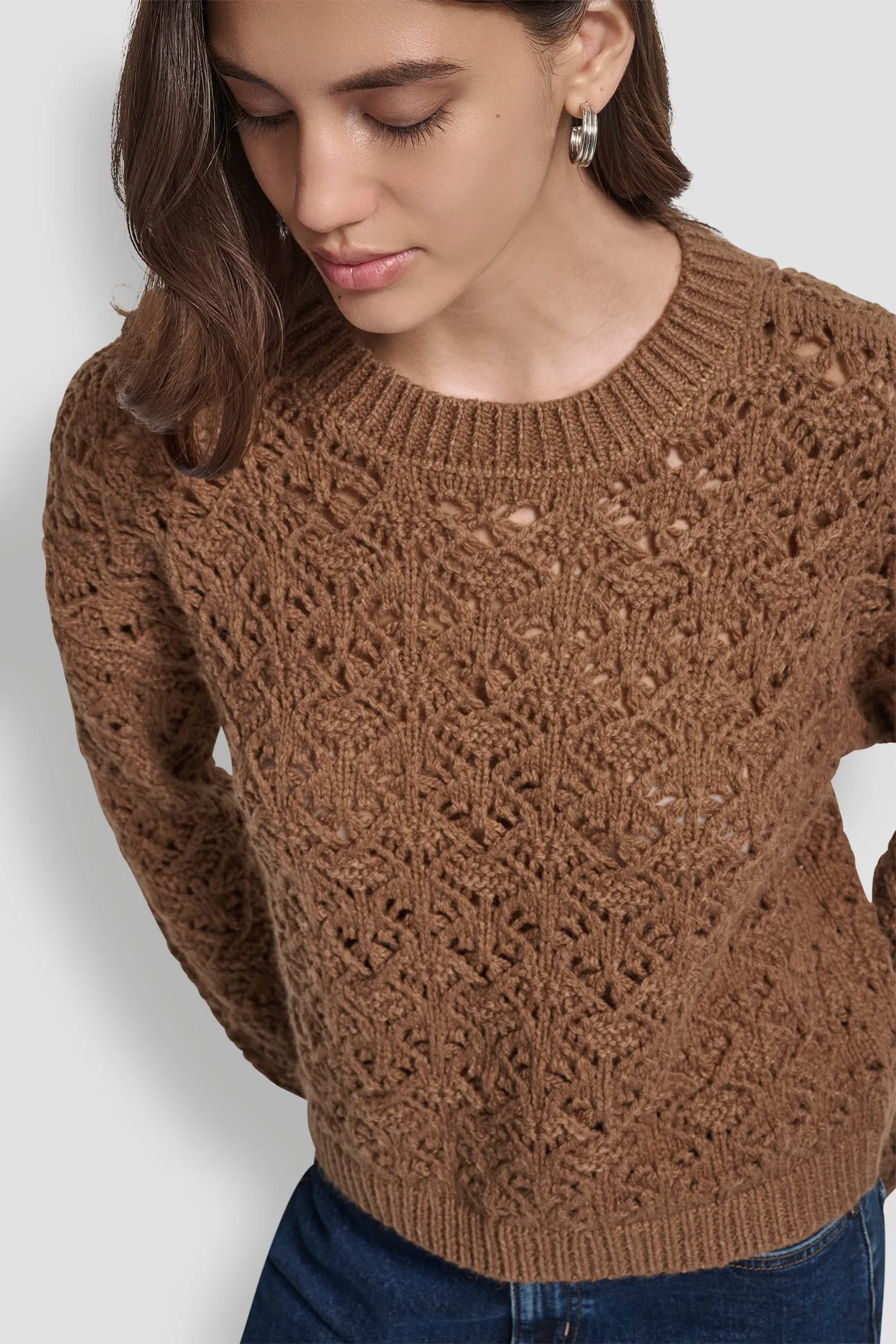 POINTELLE STITCH SWEATER sold by DKNY product image thumbnail 4