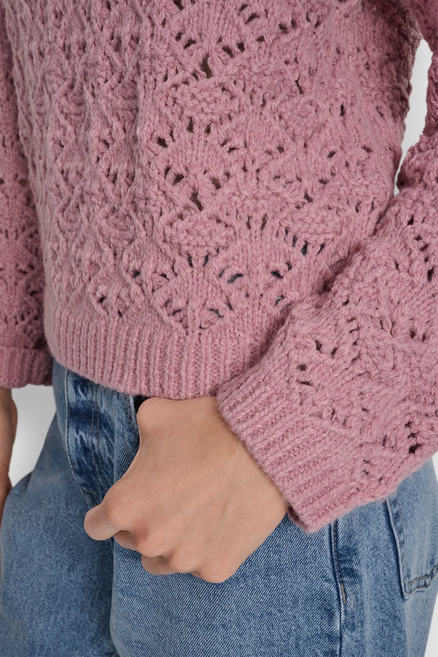 POINTELLE STITCH SWEATER sold by DKNY product image thumbnail 5