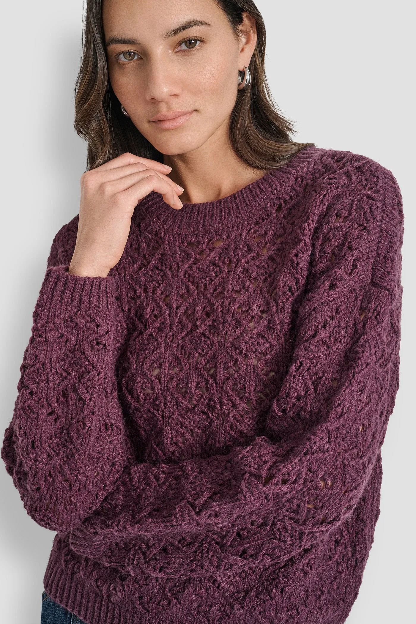 POINTELLE STITCH SWEATER sold by DKNY product image thumbnail 4