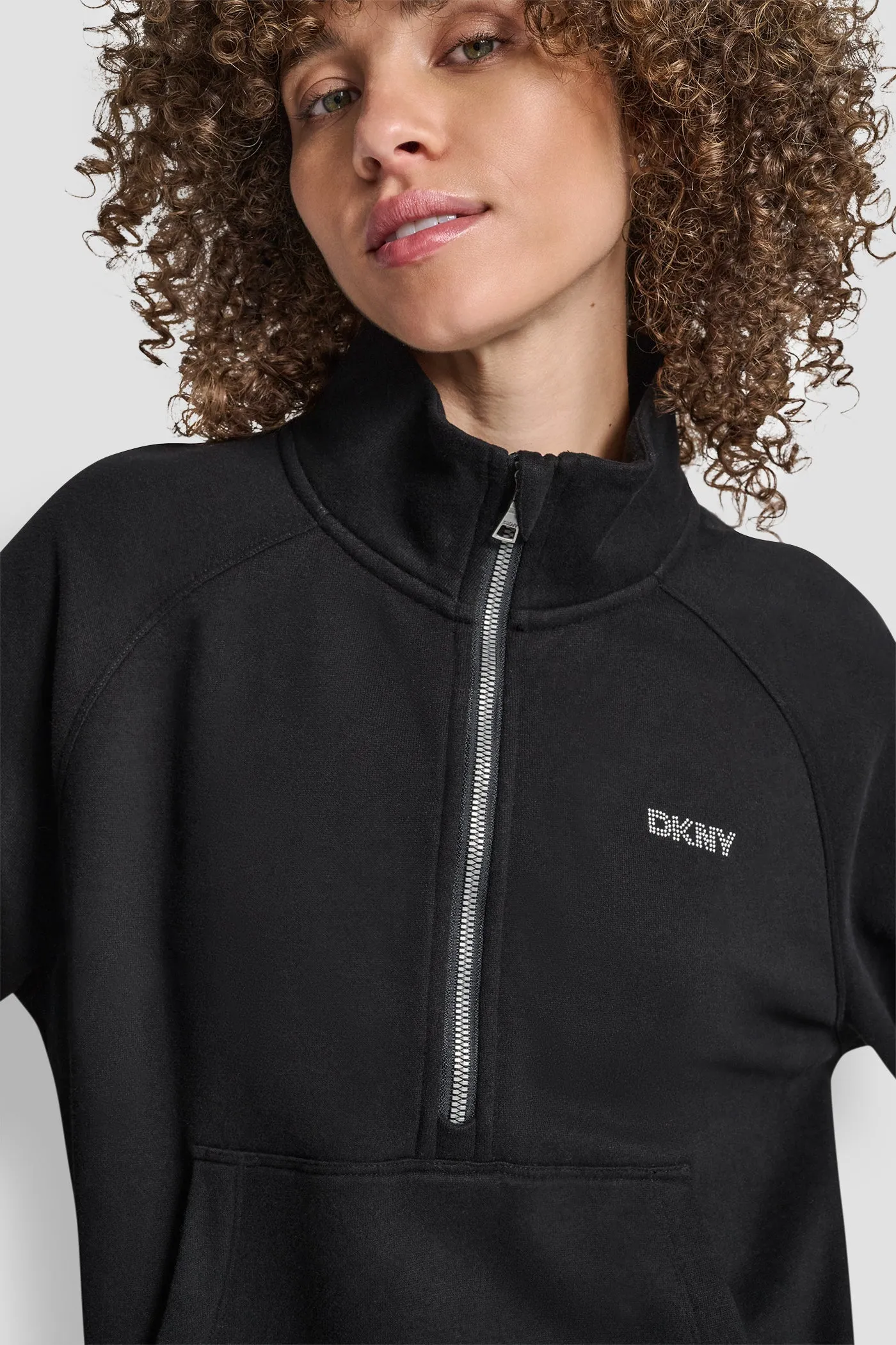 MINI STUD LOGO HALF ZIP PULLOVER WITH KANGA POCKET sold by DKNY product image thumbnail 5
