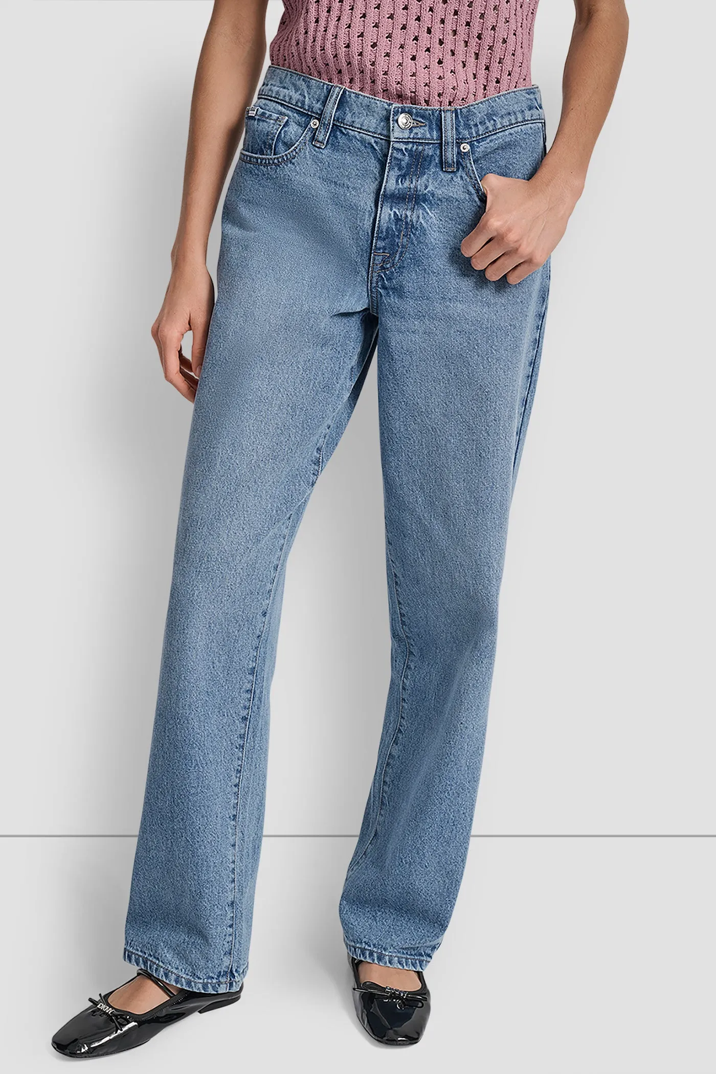VESEY MID RISE RELAXED STRAIGHT 32 INCH INSEAM sold by DKNY