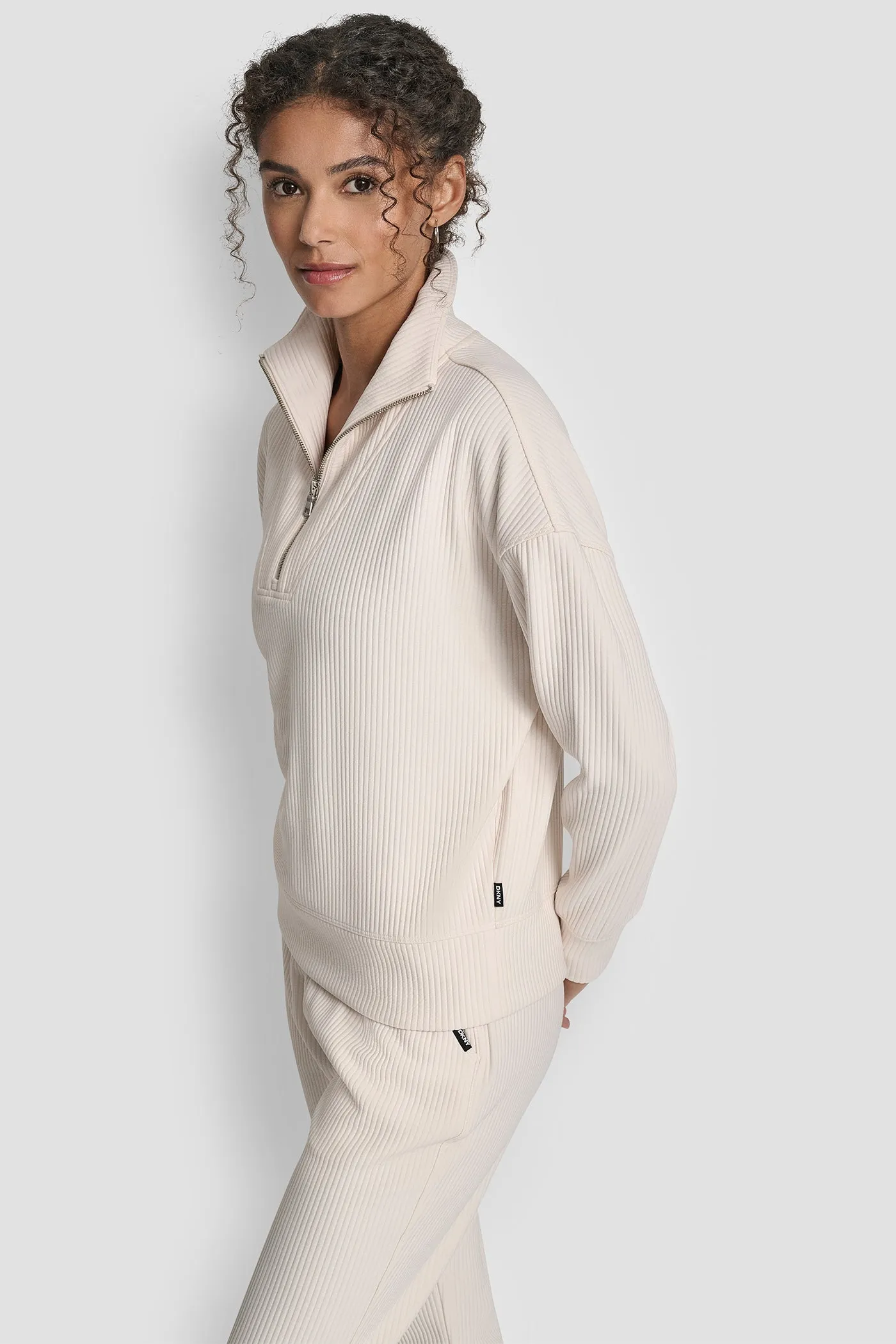 TECH OTTOMAN HALF ZIP MOCK NECK PULLOVER sold by DKNY product image thumbnail 3