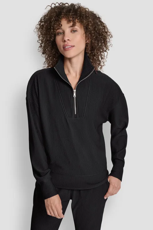 TECH OTTOMAN HALF ZIP MOCK NECK PULLOVER sold by DKNY