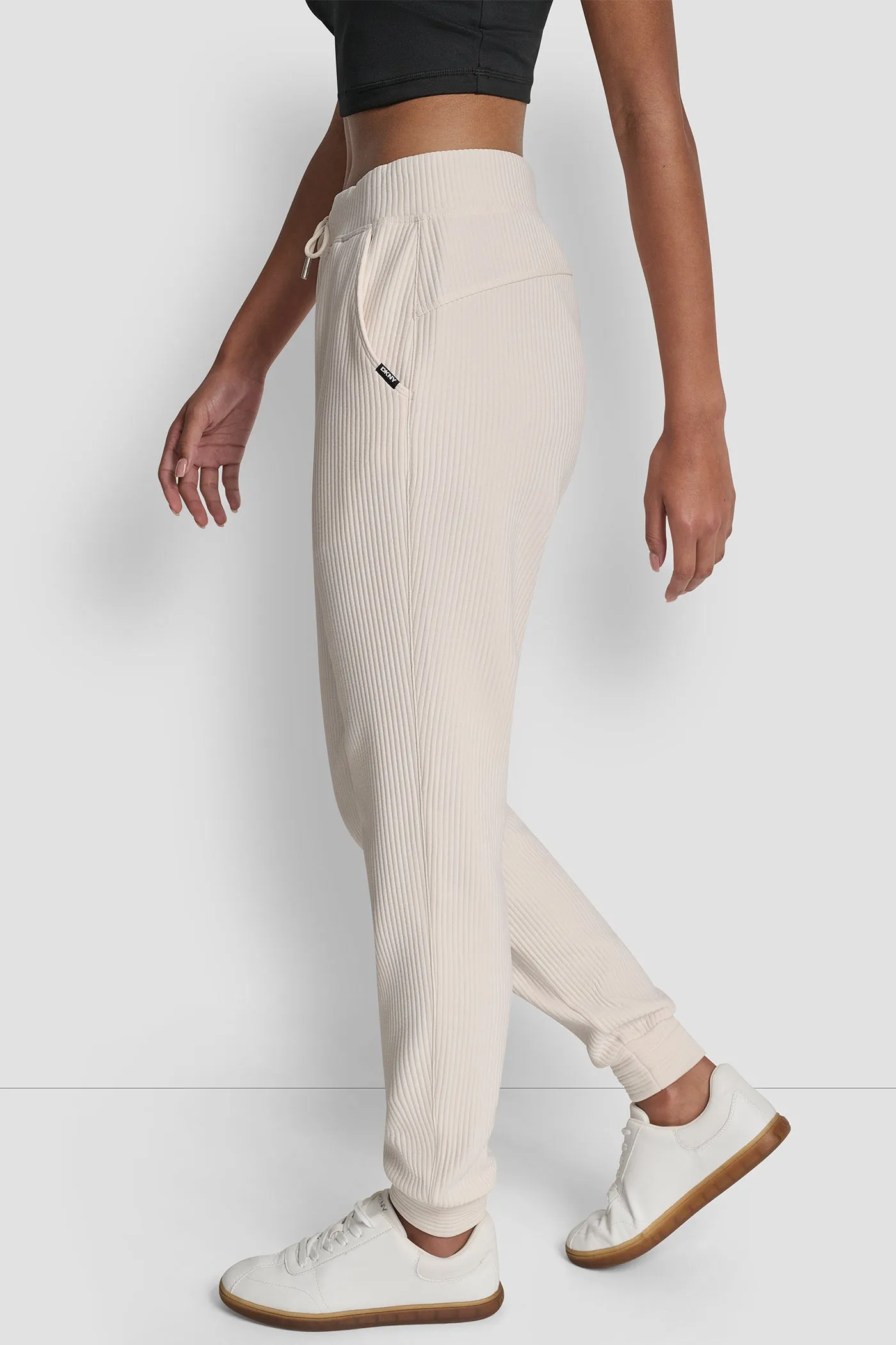 HIGH-RISE RIB-KNIT JOGGER sold by DKNY product image thumbnail 3