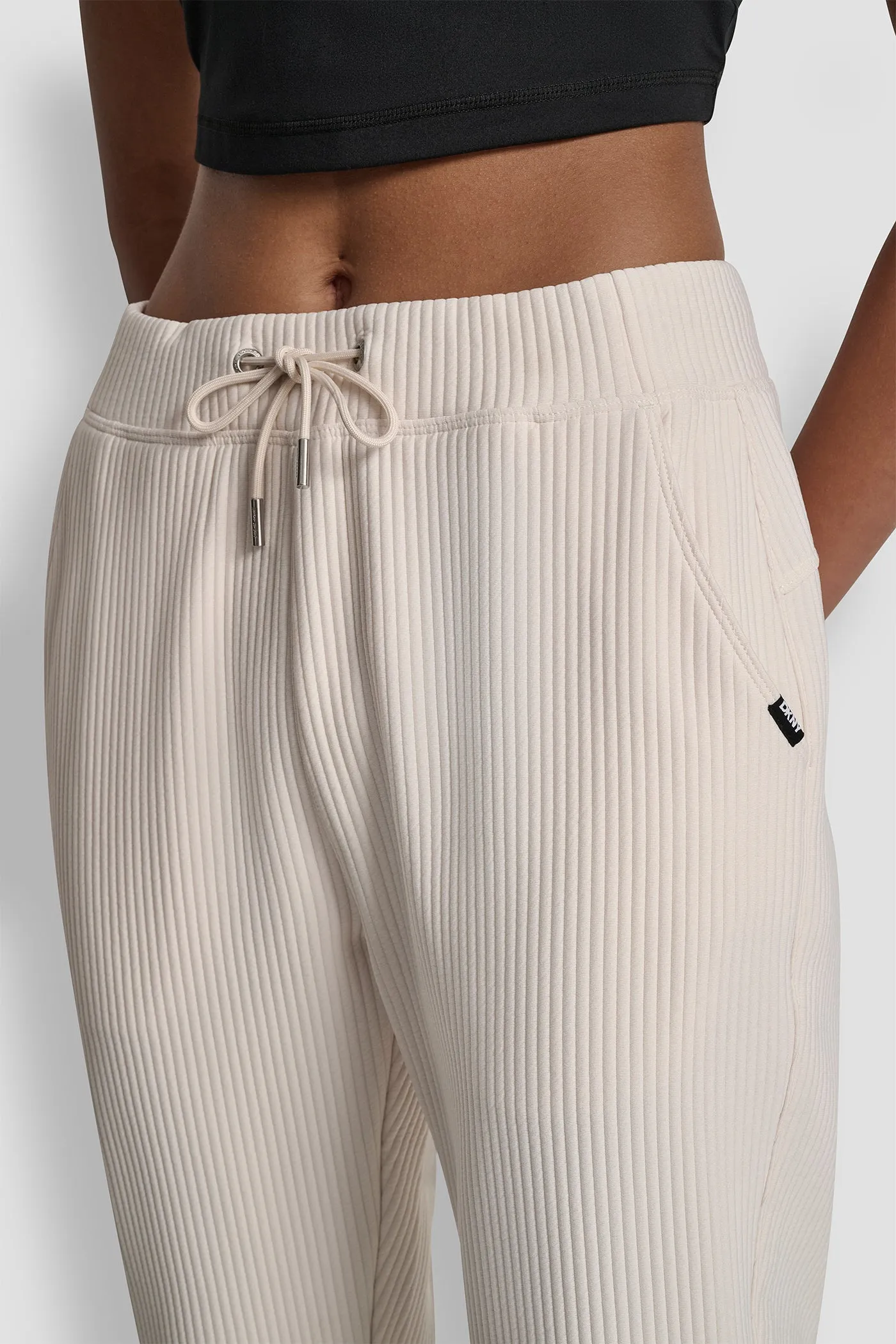 HIGH-RISE RIB-KNIT JOGGER sold by DKNY product image thumbnail 4