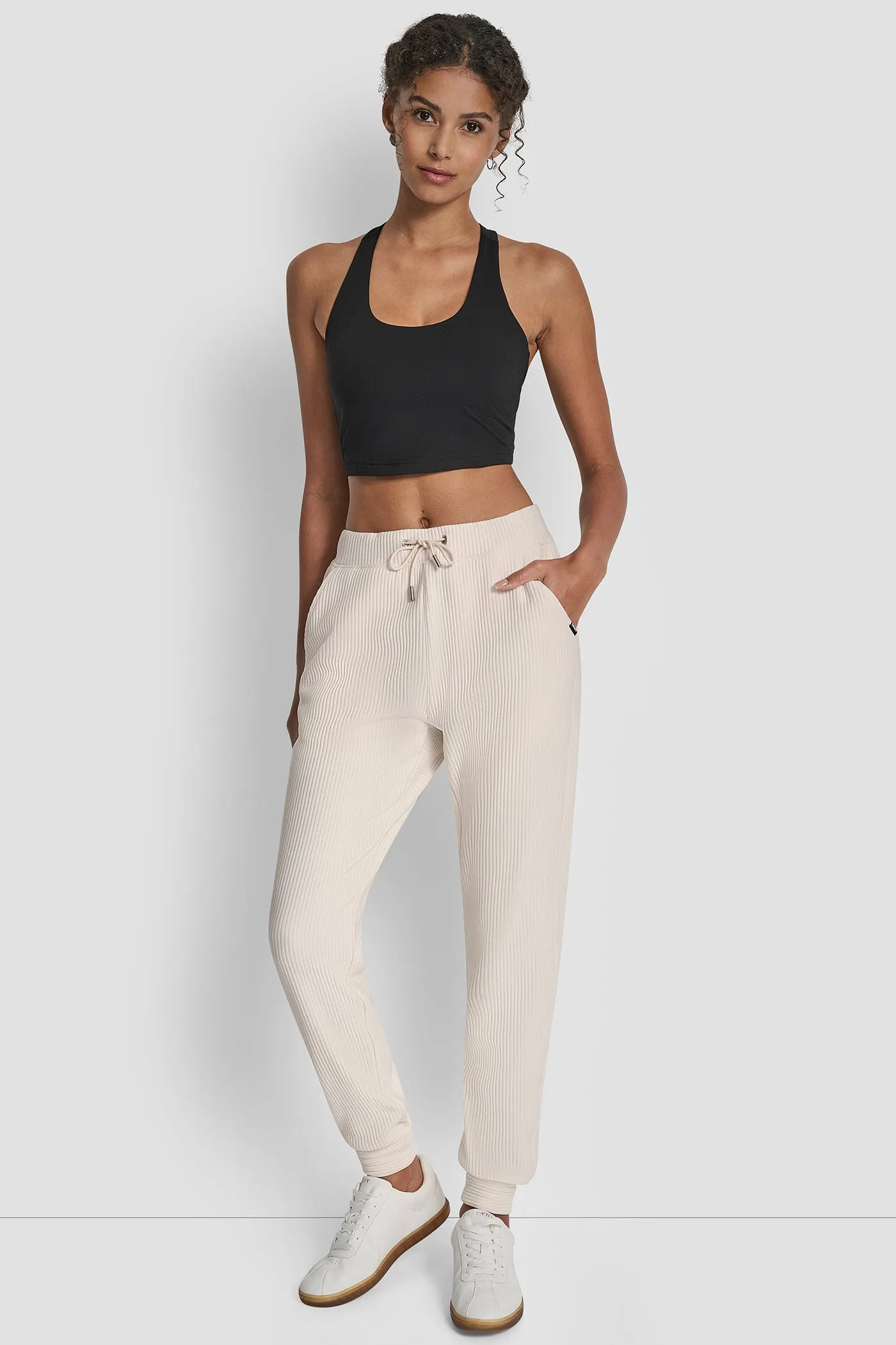 HIGH-RISE RIB-KNIT JOGGER sold by DKNY product image thumbnail 5