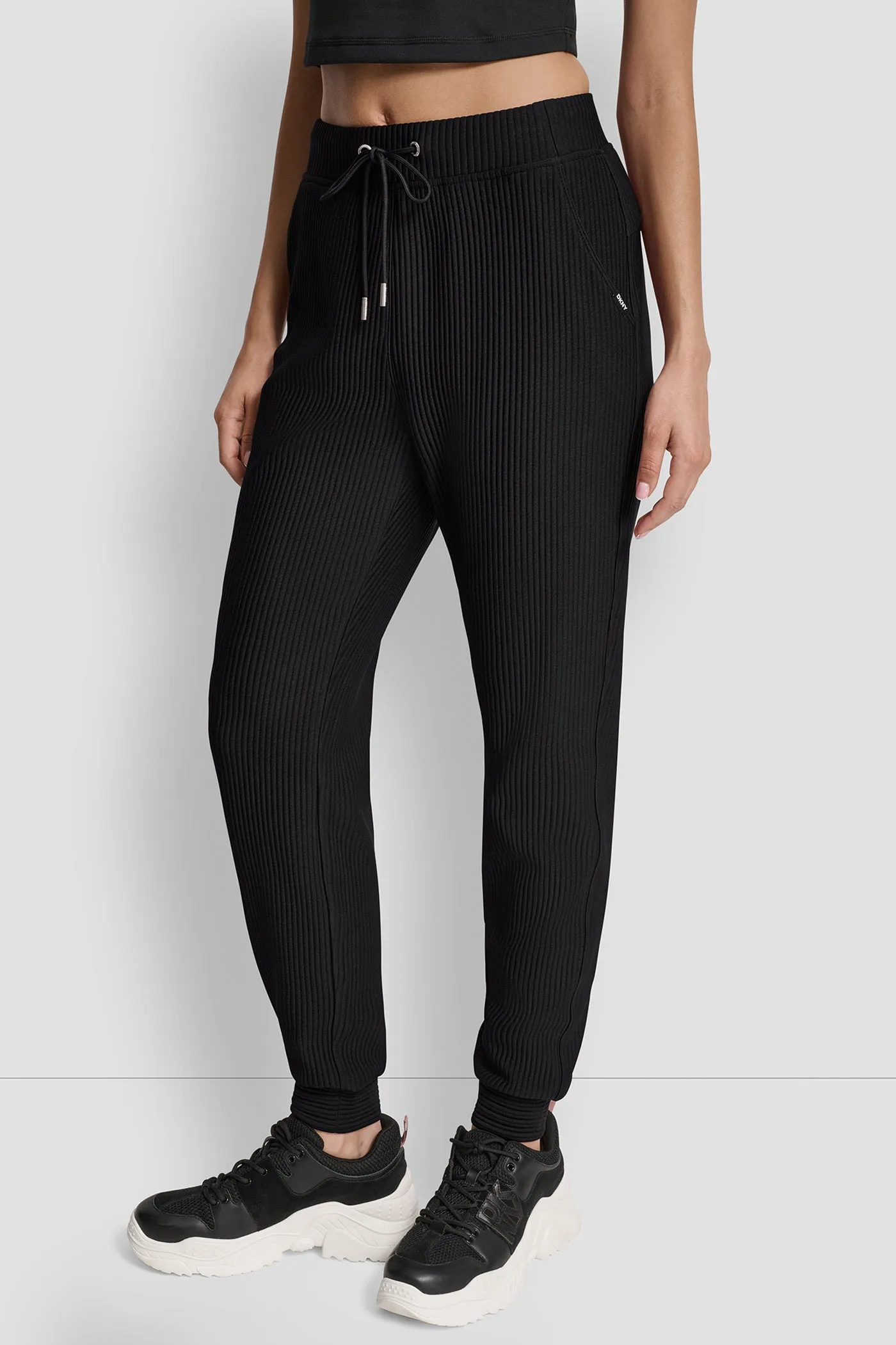 HIGH-RISE RIB-KNIT JOGGER sold by DKNY product image thumbnail 3