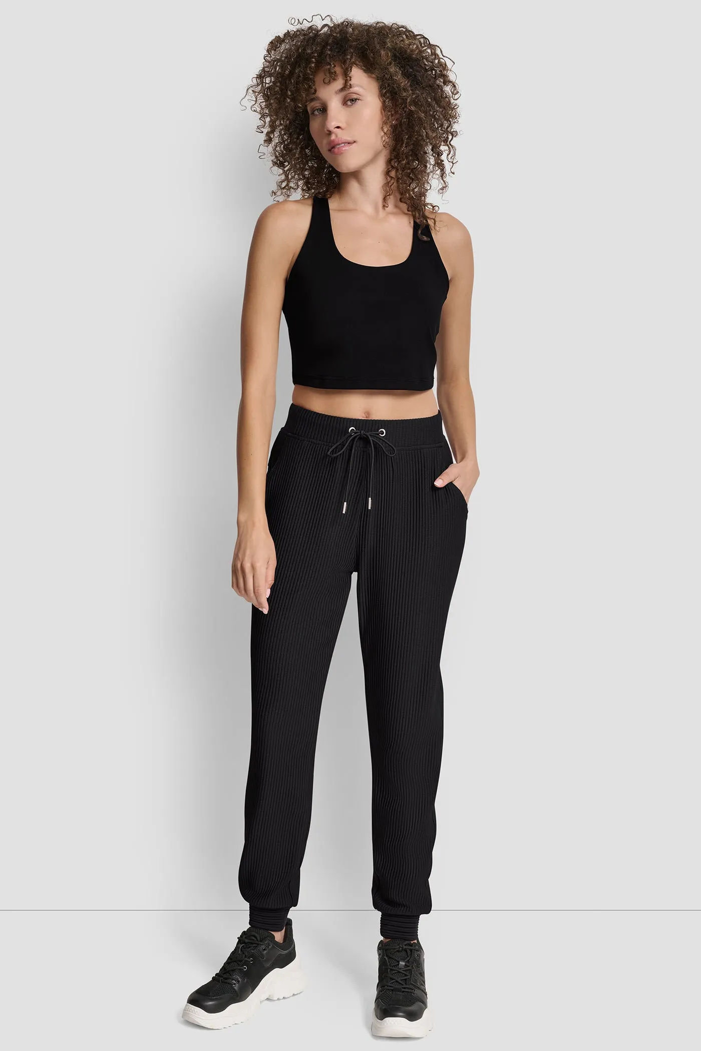HIGH-RISE RIB-KNIT JOGGER sold by DKNY product image thumbnail 5