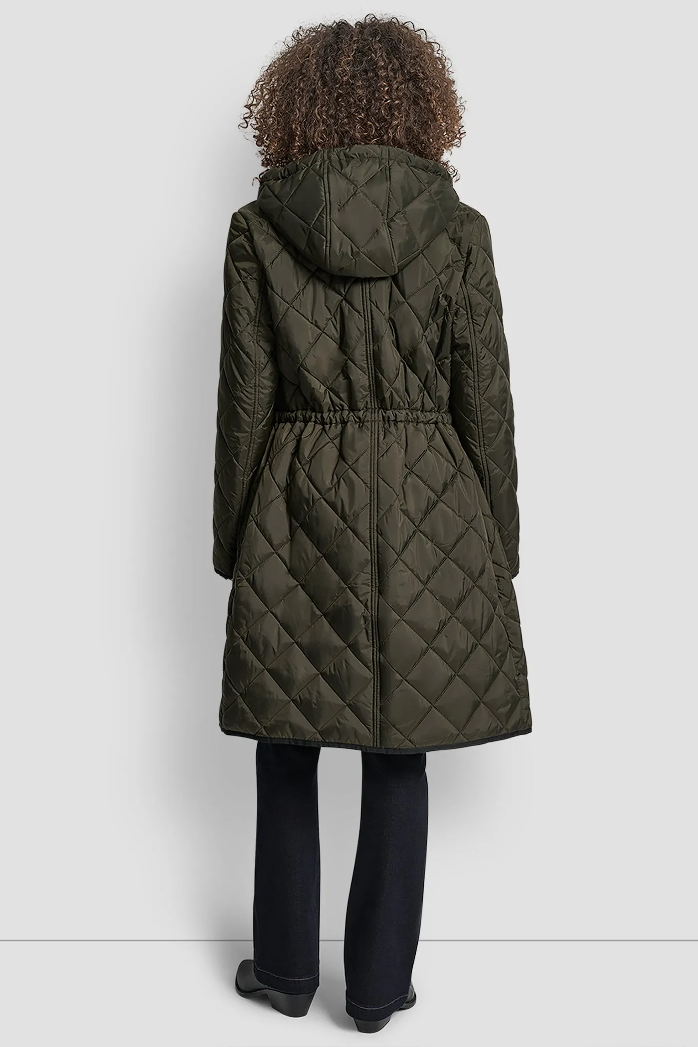 CORDUROY COLLAR HOODED QUILTED COAT sold by DKNY product image thumbnail 2