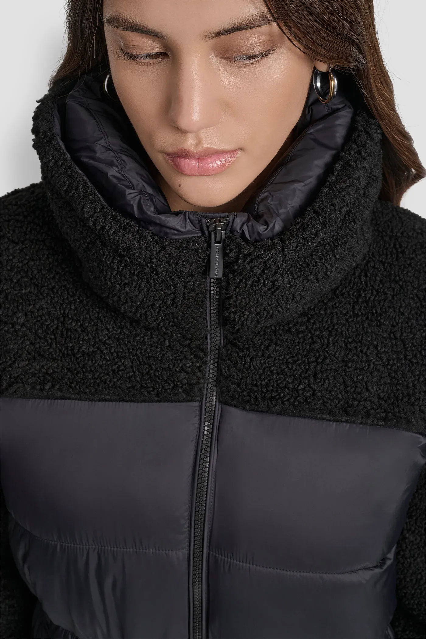 SHERPA PANELED PUFFER COAT sold by DKNY product image thumbnail 4