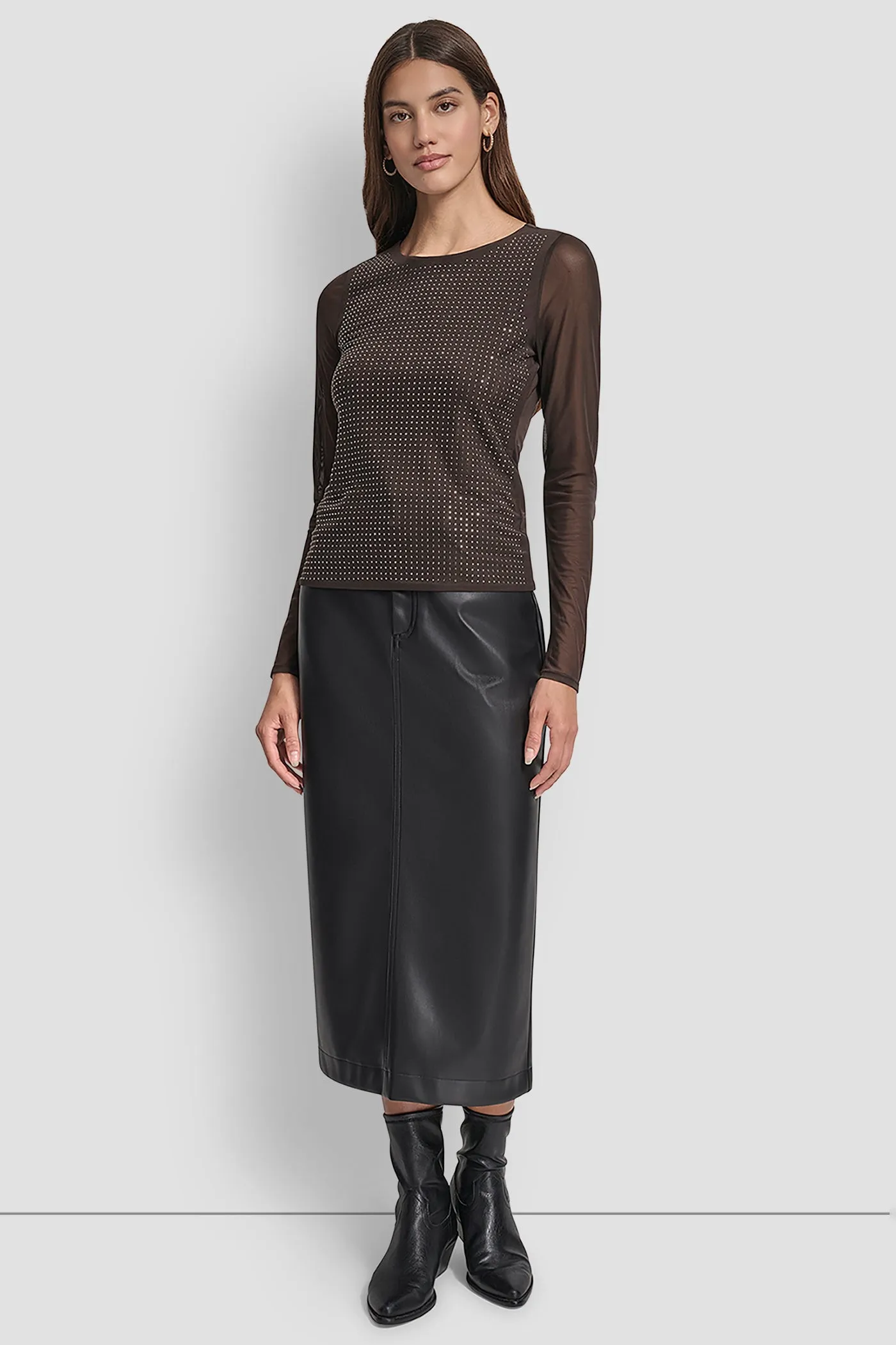 STUDDED MESH TOP sold by DKNY product image thumbnail 5