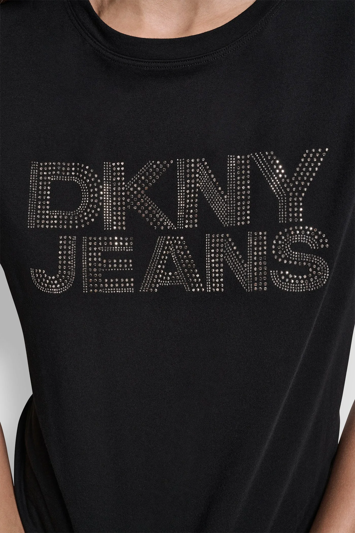 EMBELLISHED STACKED LOGO TEE sold by DKNY product image thumbnail 4